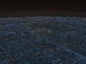 city night scene 3D Model