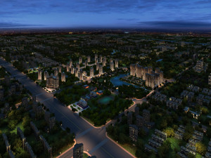 city night scene 3D Модель