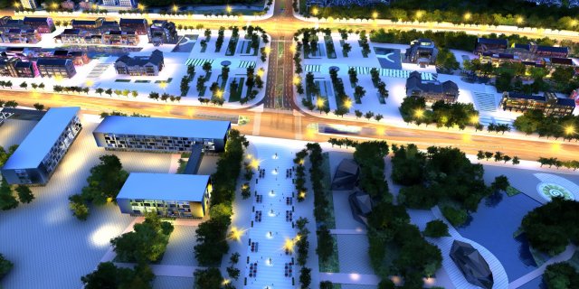 city night scene Modelo 3D .c4d .max .obj .3ds .fbx .stl .blend 