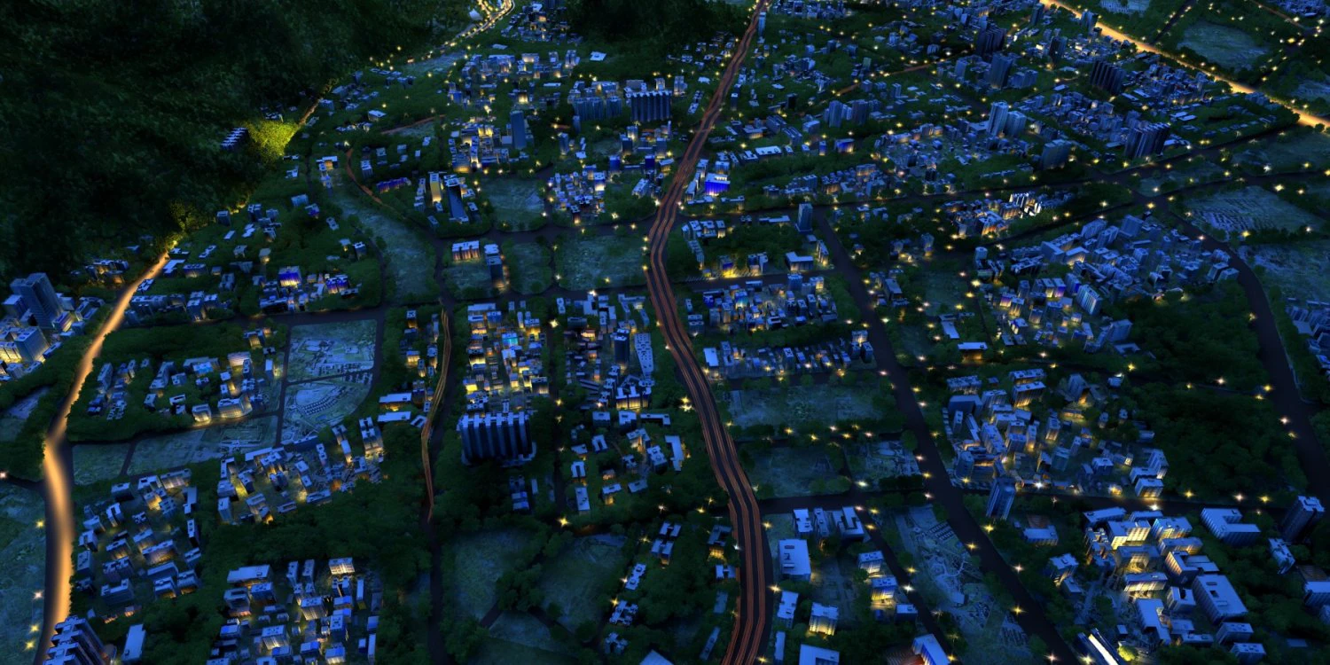 city night scene 3D Model .c4d .max .obj .3ds .fbx .stl .blend