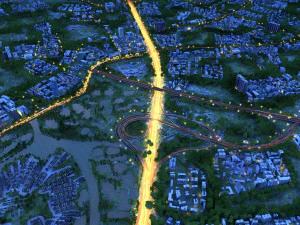 city night scene 3D Model