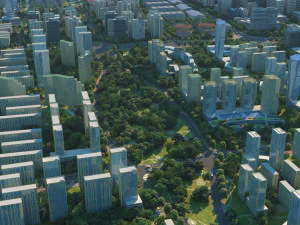 bangunan kota Model 3D