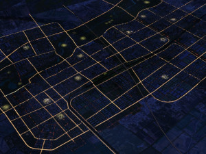 city night scene 3D Model