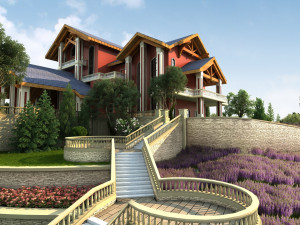villa Modelo 3D