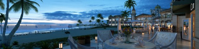 seaside hotel Model 3D .c4d .max .obj .3ds .fbx .stl .blend 