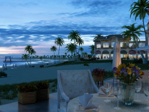seaside hotel Model 3D