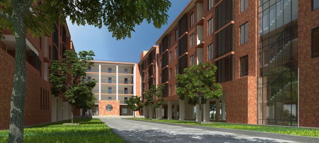 university building Modello 3D .c4d .max .obj .3ds .fbx .stl .blend 