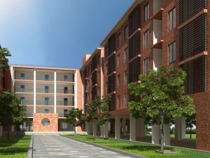 university building Modello 3D