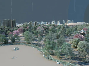 wetland park 3D Model