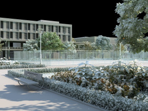 university building Modelo 3D