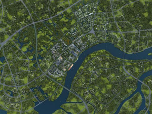 bangunan kota Model 3D