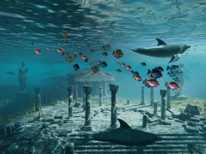 submarine monument 3D मॉडल