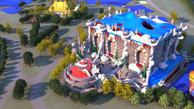 amusement park 3D Модель .c4d .max .obj .3ds .fbx .stl .blend 