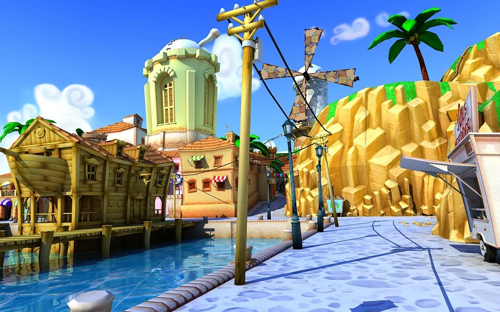 cartoon town 3D Model .c4d .max .obj .3ds .fbx .stl .blend 