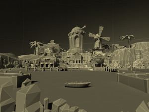 cartoon town Modello 3D