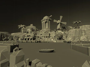 cartoon town 3D Model