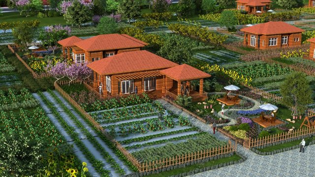 farm 3D Модель .c4d .max .obj .3ds .fbx .stl .blend 
