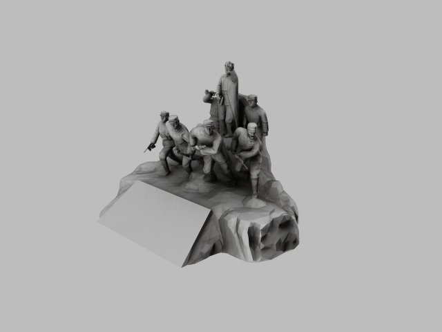 red army sculpture Modelo 3D .c4d .max .obj .3ds .fbx .stl .blend 