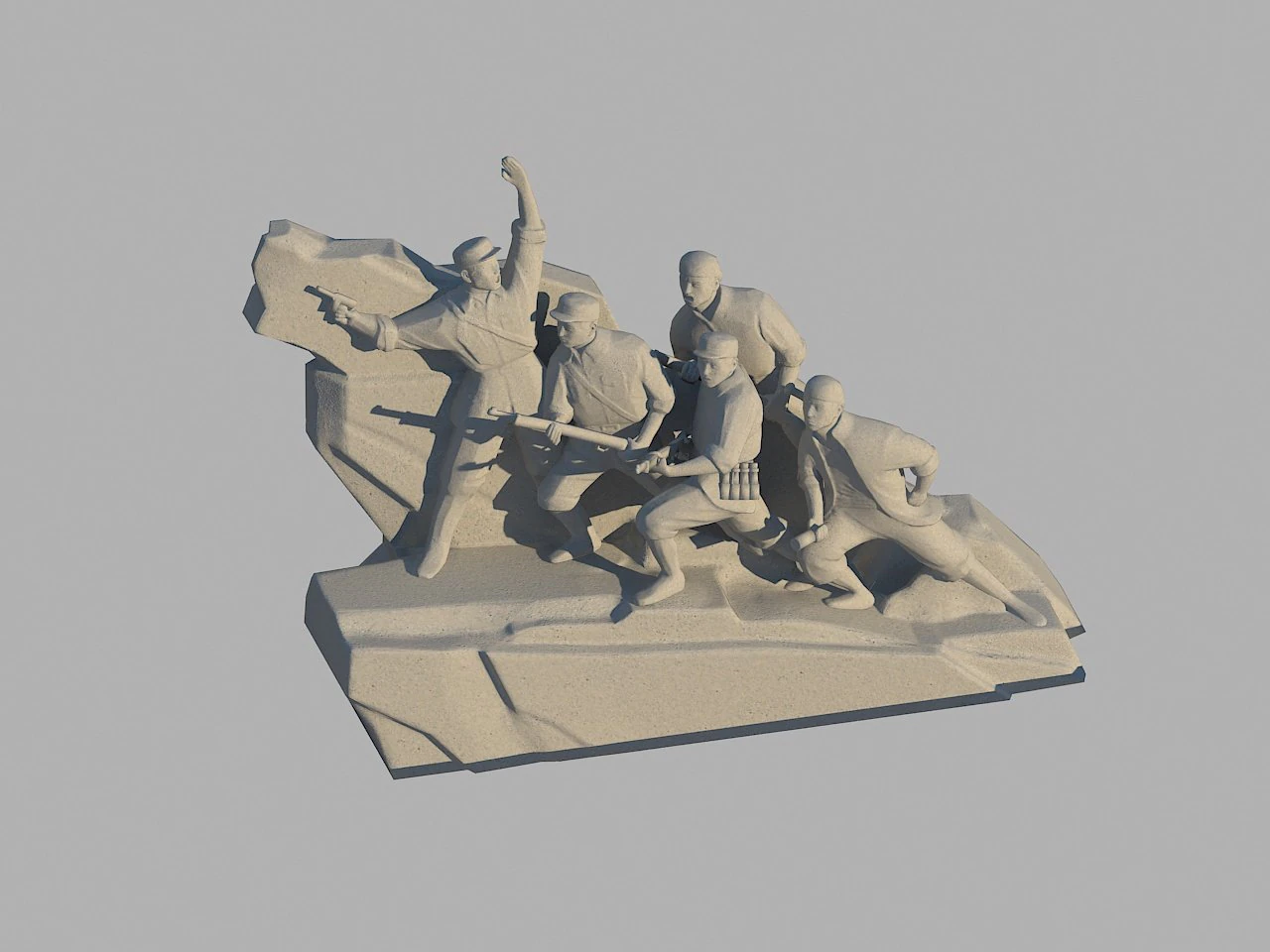 red army sculpture 3D Model .c4d .max .obj .3ds .fbx .stl .blend 