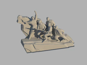 Skulptur der Roten Armee 3D Modell