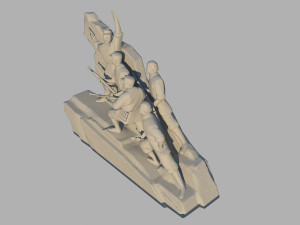 red army sculpture 3D 模型