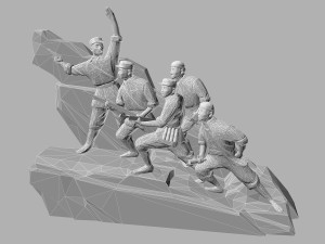 red army sculpture 3D 模型