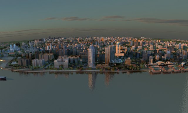 cross-sea bridge 3D मॉडल .c4d .max .obj .3ds .fbx .stl .blend 