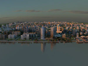 海を渡る橋 3Dモデル