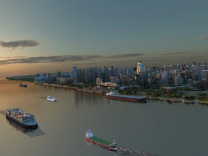 cross-sea bridge 3D Model
