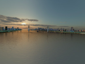 cross-sea bridge 3D मॉडल