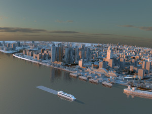 cross-sea bridge 3D मॉडल