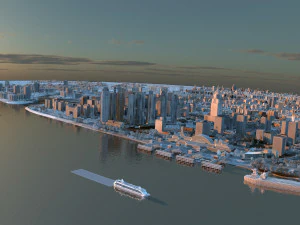 cross-sea bridge 3D Model