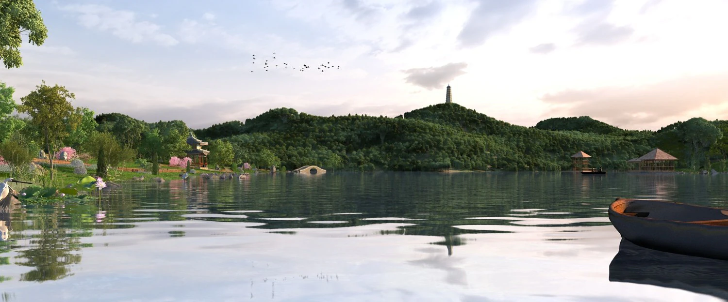 lake view 3D Model .c4d .max .obj .3ds .fbx .stl .blend 