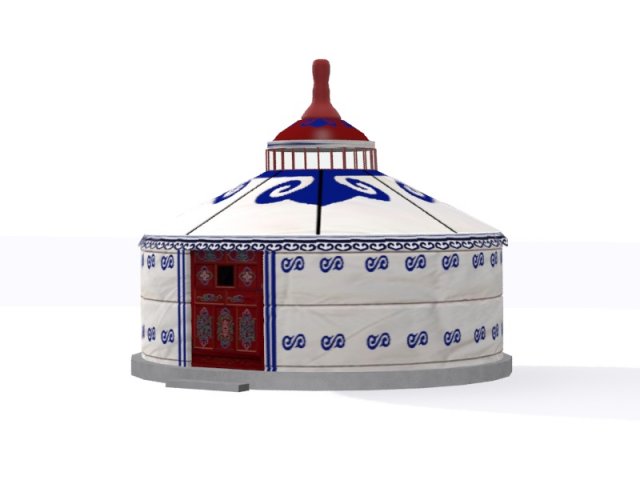 yurt 3D Model .c4d .max .obj .3ds .fbx .stl .blend 