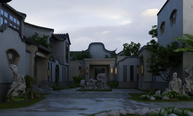 ancient architecture 3D Model .c4d .max .obj .3ds .fbx .stl .blend 
