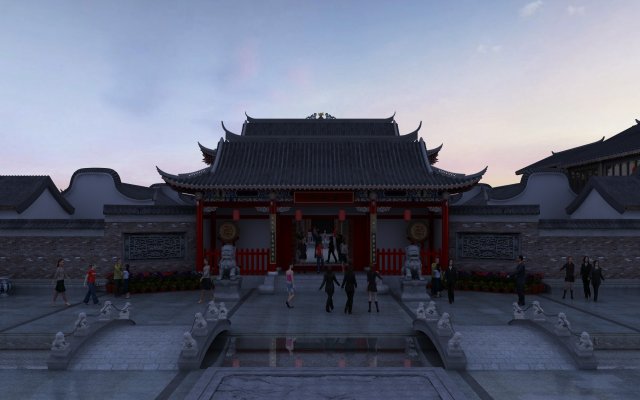 ancient architecture 3D 模型 .c4d .max .obj .3ds .fbx .stl .blend 