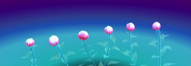 peony flower 3D 模型 .c4d .max .obj .3ds .fbx .stl .blend 