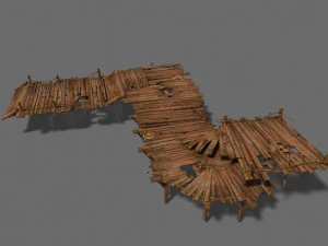 木の橋 3Dモデル