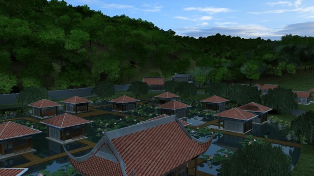 lotus pond 3D-Modell .c4d .max .obj .3ds .fbx .stl .blend 