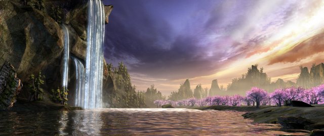 waterfall 3D Model .c4d .max .obj .3ds .fbx .stl .blend 