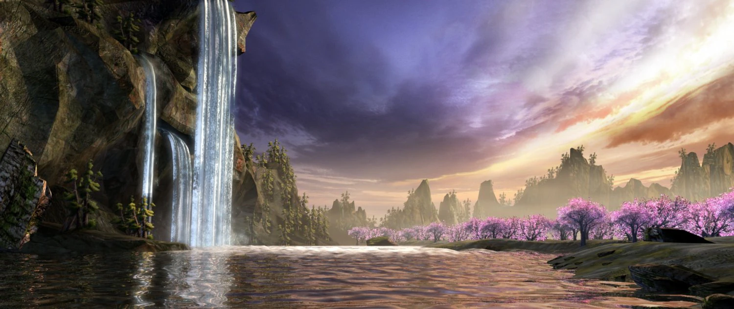 waterfall 3D Model .c4d .max .obj .3ds .fbx .stl .blend 