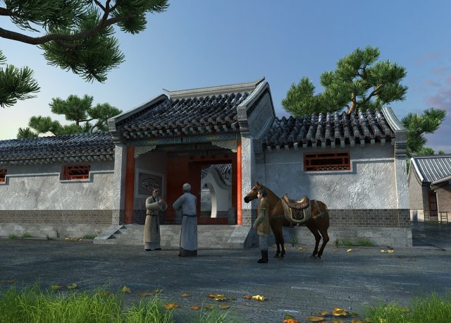 ancient architecture 3D 模型 .c4d .max .obj .3ds .fbx .stl .blend 