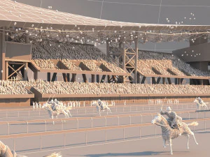 horse racing 3D Model