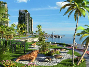 island hotel 3D Model