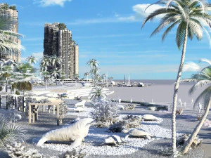 island hotel 3D Model