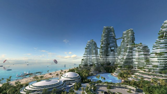 island hotel 3D Модель .c4d .max .obj .3ds .fbx .stl .blend 