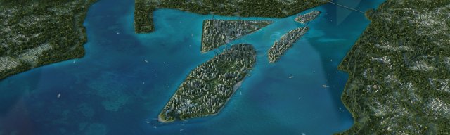 island city 3D 模型 .c4d .max .obj .3ds .fbx .stl .blend