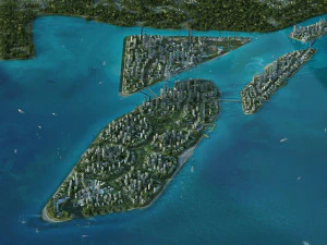 ciudad isle&ntilde;a Modelo 3D