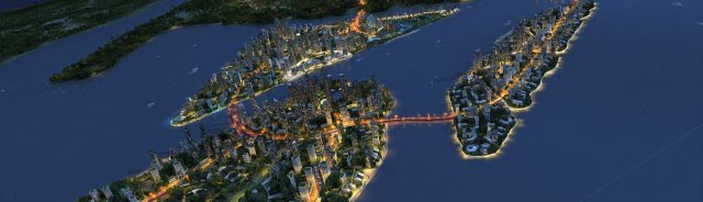 island city 3D Model .c4d .max .obj .3ds .fbx .stl .blend