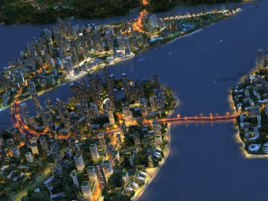 ciudad isleña Modelo 3D